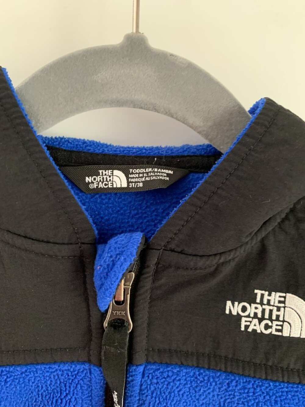 The North Face Toddler Blue Fleece Zip Hoodie Jacket 3T - Picture 4 of 6